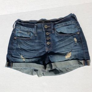Express Distressed High Waisted Jean Shorts Size 2